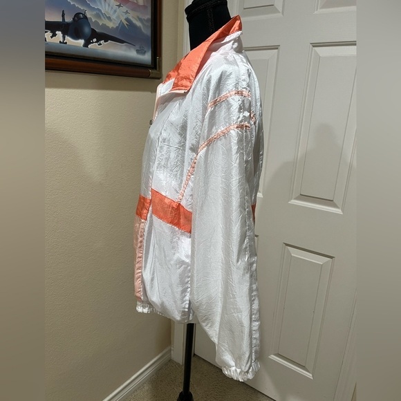 LAVON  90’S VINTAGE MENS, PEACH PRINT TRACK JACKET SIZE L - Picture 7 of 13